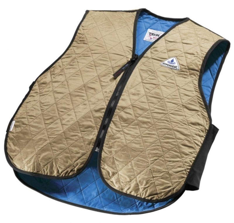 HyperKewl 6529-BK-L Light Weight Evaporative Cooling Sport V-Neck Vest with Zipper Closure, Quilted Nylon Outer with HyperKewl Fabric, Black, Large - Image 5