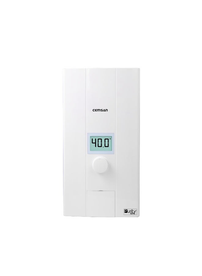 CEMSAN Instant Water Heater 21 Kw - 2 Power Levels - Work at Low Water Pressure - White - B21 - Image 1