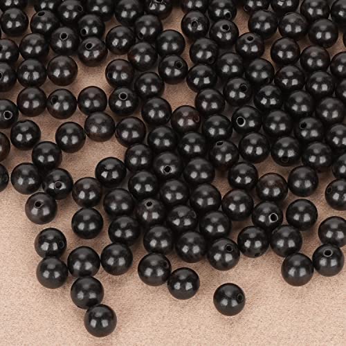 Prometis 200pcs 6mm Natural Sandalwood Round Beads Gorgeous Craft Handmade Polished Spacer Mala Pray Beads with Elastic Cord for Bracelets DIY Rosary Tasbih Jewelry Making - Image 2