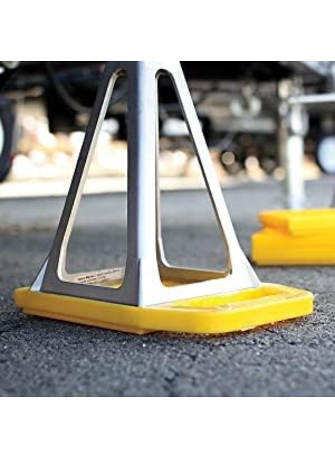 Stabilizing Jack Pads, Helps Prevent Jacks From Sinking,  - 4pcs,Yellow - Image 4