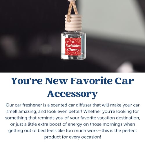 CE CRAFT C&E Craft Co Hanging Car Air Freshener Diffuser 2 Pack, Long Lasting Fragrance Oil Car Freshener, Glass Bottle Auto Air Freshener, Made in USA (Campfire Marshmallow) - Image 4