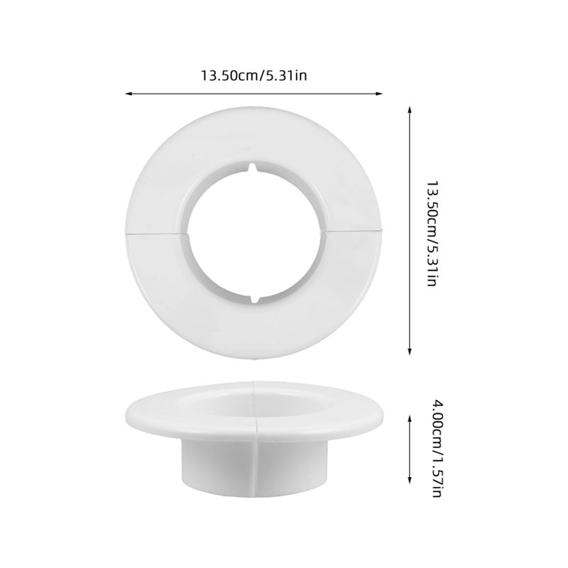 2Pcs White Air Conditioner Wall Hole Cover Decorative Partition Efficient Sealing Home Accessory - Image 3