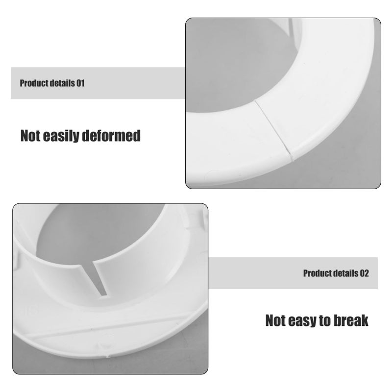 2Pcs White Air Conditioner Wall Hole Cover Decorative Partition Efficient Sealing Home Accessory - Image 4
