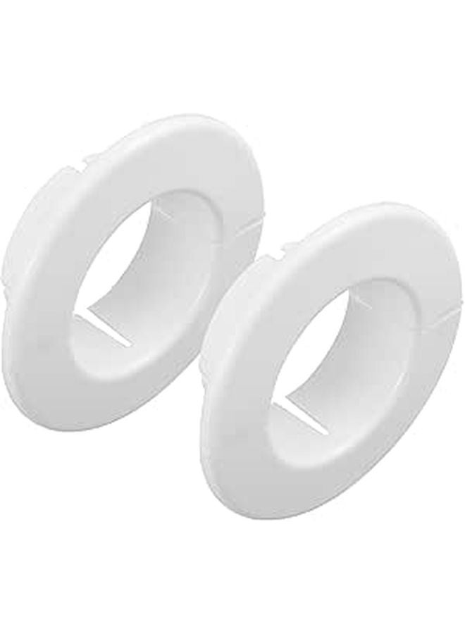 2Pcs White Air Conditioner Wall Hole Cover Decorative Partition Efficient Sealing Home Accessory - Image 1