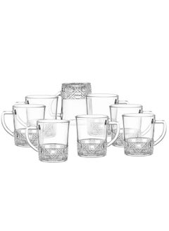 Elegant 8 Pieces Clear Glass Tea Cup Set 240 ml  - Image 1
