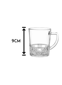 Elegant 8 Pieces Clear Glass Tea Cup Set 240 ml  - Image 3