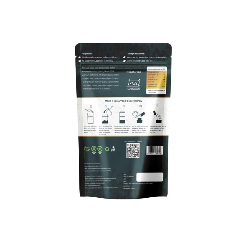 Roots Delphic Coffee Roasters Maverick Terroir Ground Coffee (250 grams, Classic Roast) - Image 2