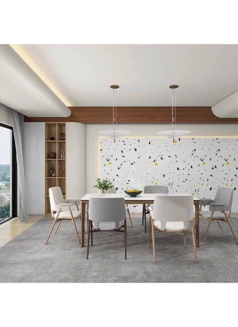 DISENO Wall Panels Peel and StickMarble Wall Panels for Interior Wall DecorBacksplash Tile Distinctive for Kitchen Showers Bathrooms Living Rooms Wall 30cm30cm White Print 4  - Image 2