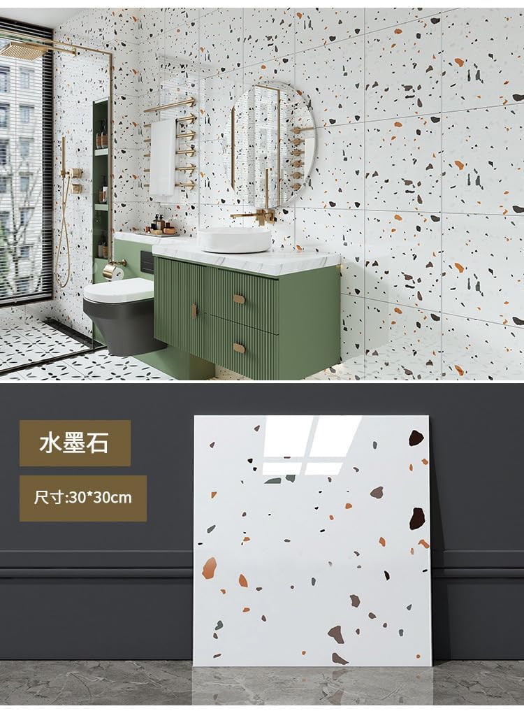 DISENO Wall Panels Peel and StickMarble Wall Panels for Interior Wall DecorBacksplash Tile Distinctive for Kitchen Showers Bathrooms Living Rooms Wall 30cm30cm White Print 4  - Image 5