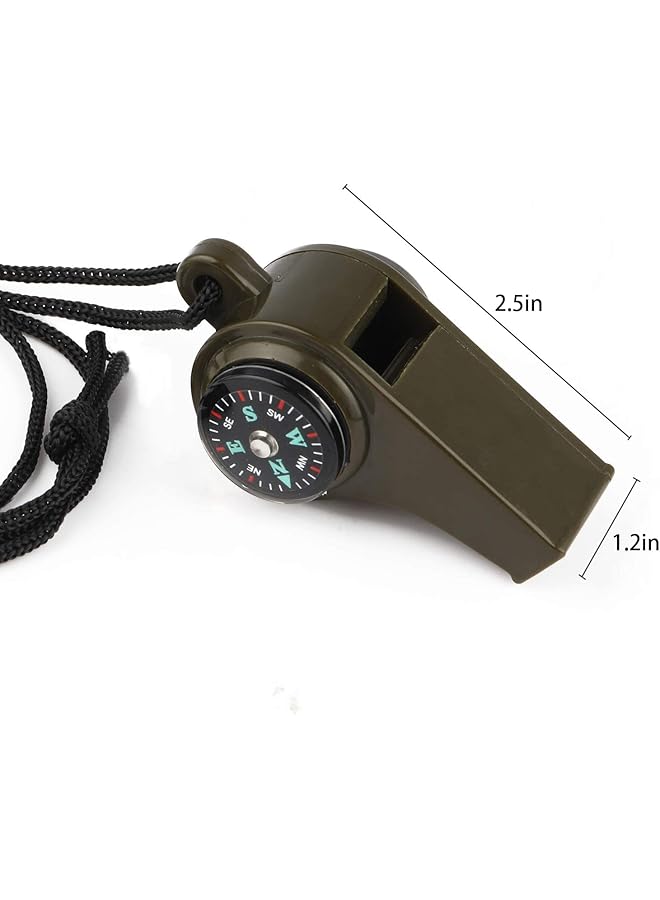 KASTWAVE Emergency Survival Whistle 3 in 1 Emergency Whistles with Compass and Thermometer Loud Safety Whistle with Lanyard for Outdoor Hiking Camping Boating Hunting Fishing 3 Pack - Image 2