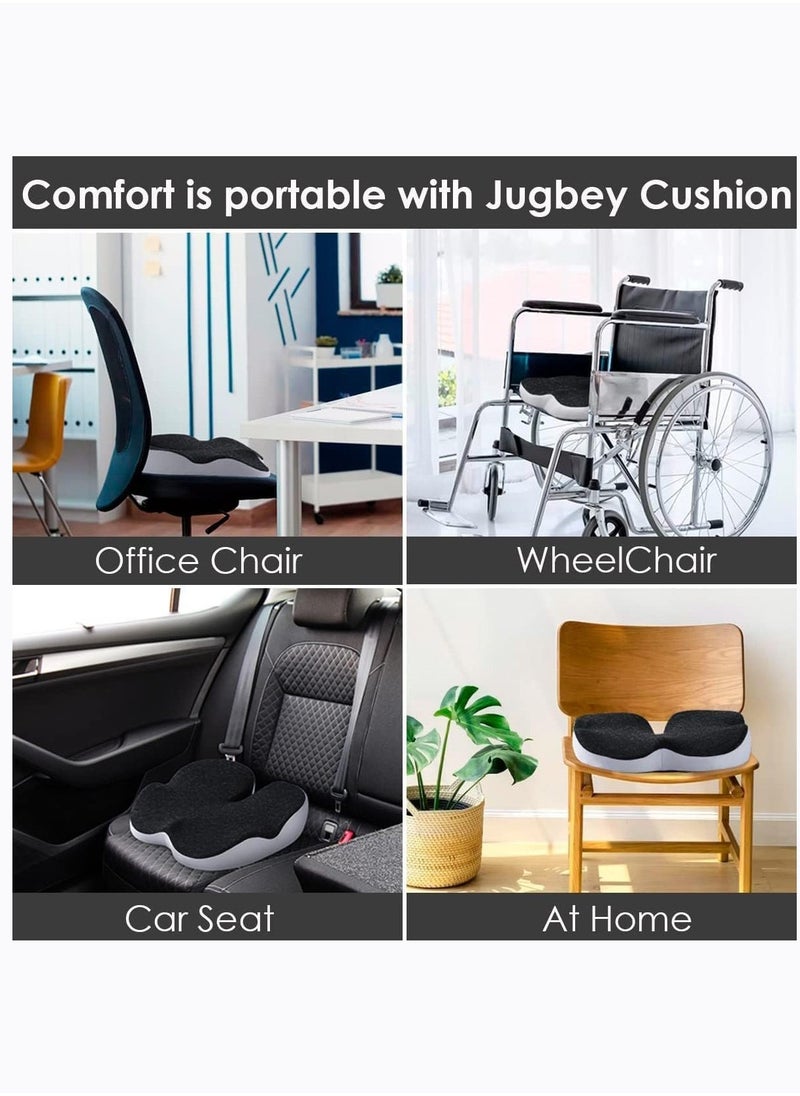 Arabest Memory Foam Seat Cushion Car Seat Cushion Office Chair Seat Cushion for for Relief Tailbone and Hip Tire, Pressure Relief on the Coccyx for Office Chair, Car Seat and Wheelchair (black)  - Image 5