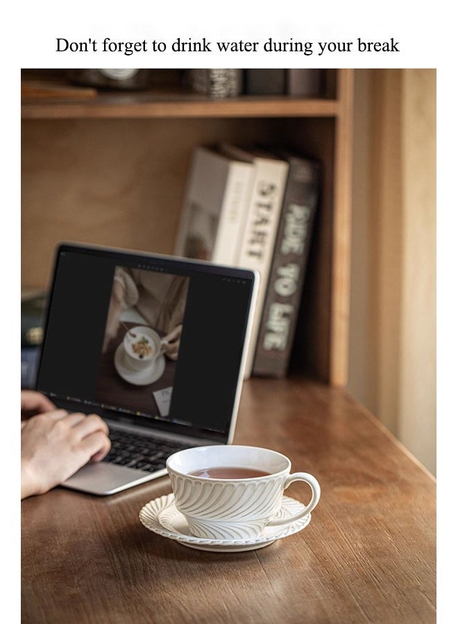 جيوان كوب لاتيه سيراميك مع سلطان، كوب كابتشينو كوب فن كافيه كلاسيكي لشاي الإسبرسو والقهوة التركية، مجموعة ملاطات وسلطانات خزفية للباريستا هدية رائعة - Image 1