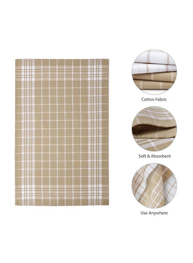 Encasa XO Kitchen Towels and Dish Cloths Sets | Beige Non-Terry Highly Absorbent Cotton Terry Towels | 70x45 cm | Multipurpose for Washing Dishes and Cleaning Pack of 4 - Image 4