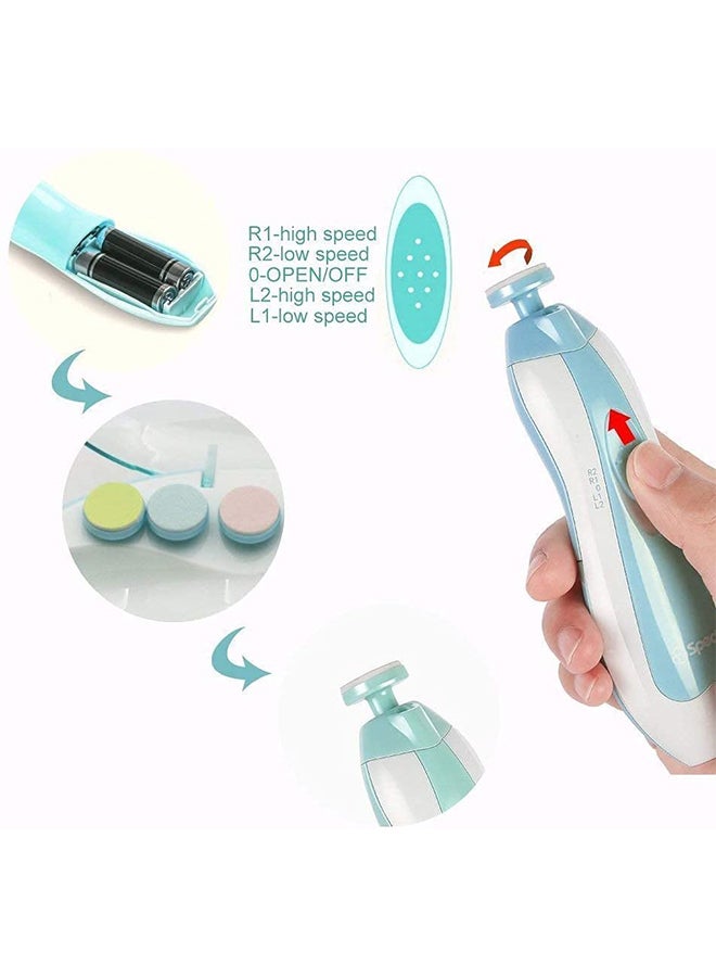 6-In-1 Electric Nail File Trimmer Tool Kit With LED Light For Children - Image 5