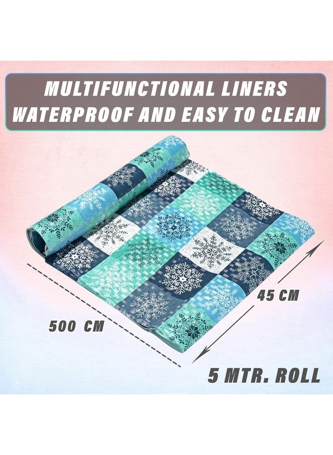 Kuber Industries Kuber Industries Multicheck Printed Shelf Liners for Kitchen Shelves,cupboards,Wardrobe,Drawer, 5 Mtr- Pack of 2 (Multicolor), Standard, (49KM0368)  - Image 3