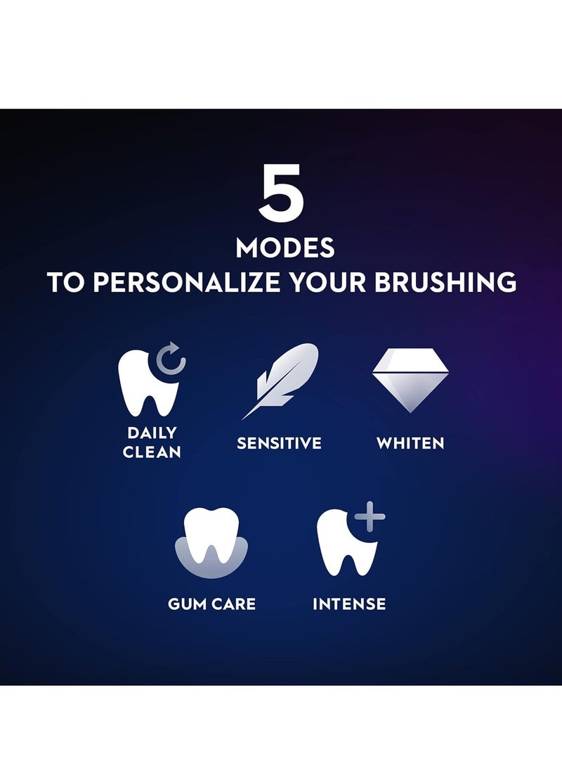 Oral-B Electric Rechargeable Toothbrush, 1 White handle with Revolutionary Magnetic Technology, Black & White Display, 5 Modes, 1 Premium Travel Case  - Image 3