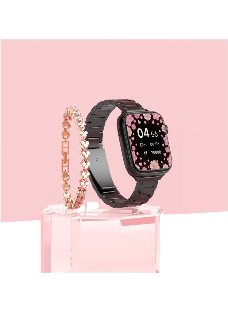 Telzeal Perfect Mini Ladies Smart Watch – 42mm Stylish Touchscreen with Bluetooth Calling, Heart Rate & Sleep Monitoring, Fitness Tracking, Long Battery Life, Elegant Lightweight Design for Women – Rose Gold or Black - Image 4