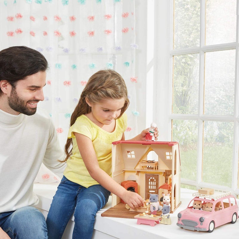 Calico Critters فان نزهة عائلة كاليكو كريترز للدُمى - مركبة ألعاب تتسع حتى 10 شخصيات قابلة للجمع! - Image 3