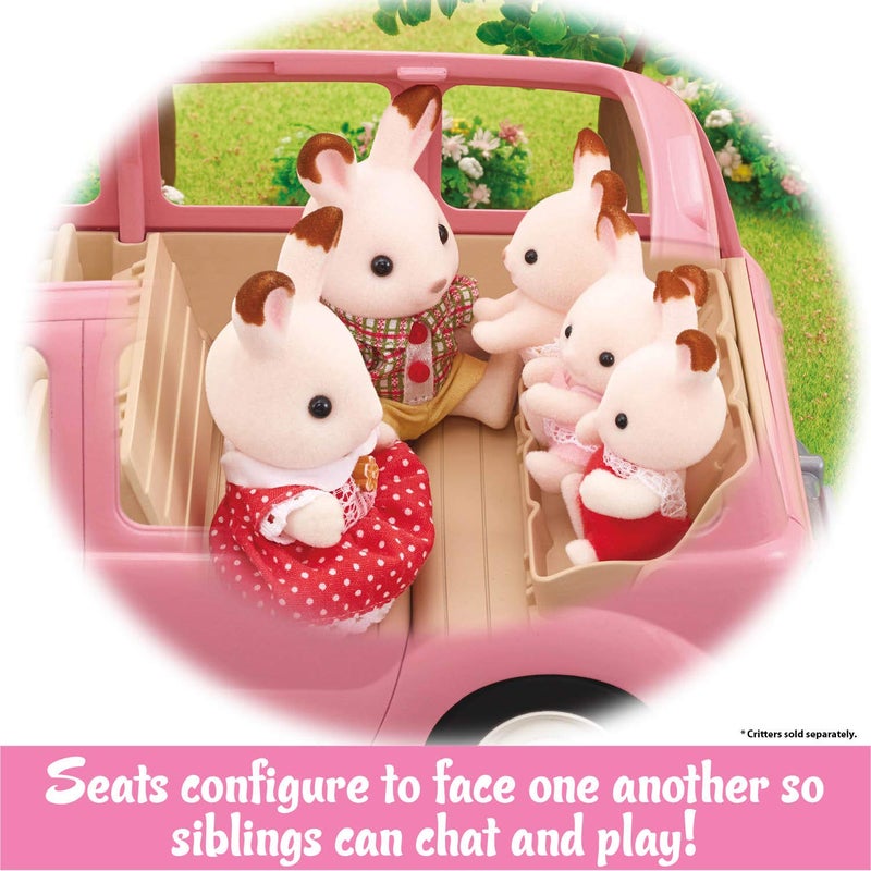 Calico Critters فان نزهة عائلة كاليكو كريترز للدُمى - مركبة ألعاب تتسع حتى 10 شخصيات قابلة للجمع! - Image 5