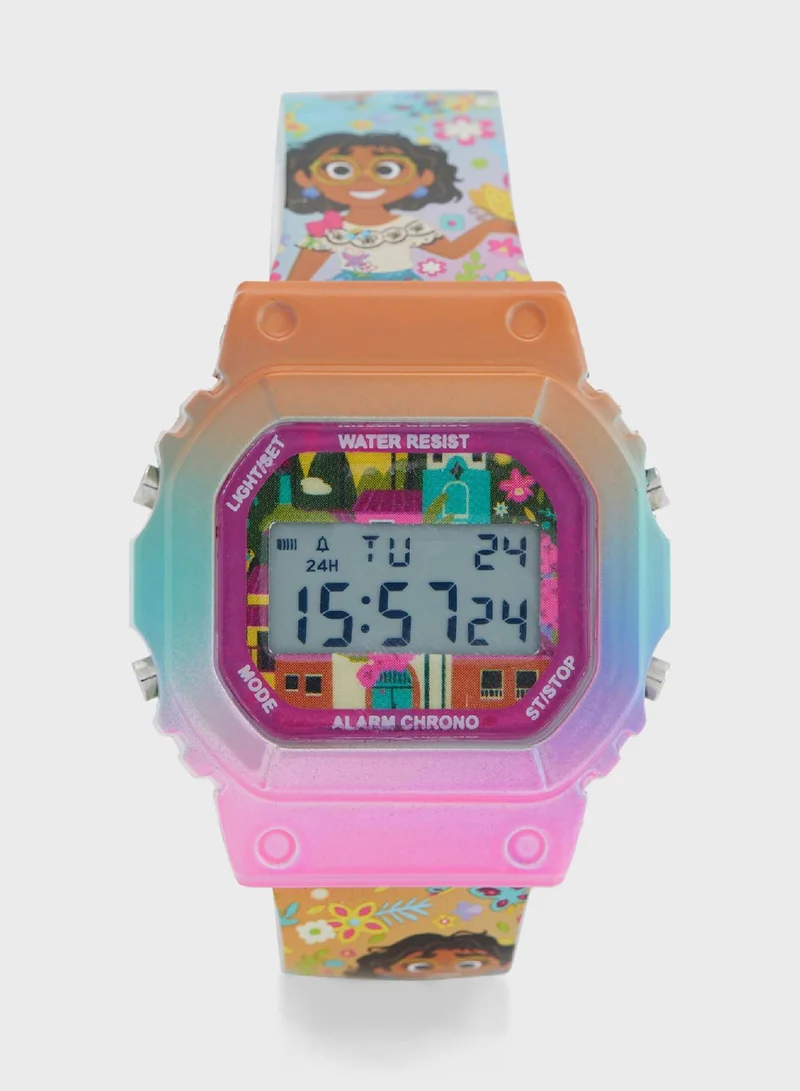 Encanto Encanto Girls Digital watch Watch Rose Gold Silicone Strap, ENC4028ARG