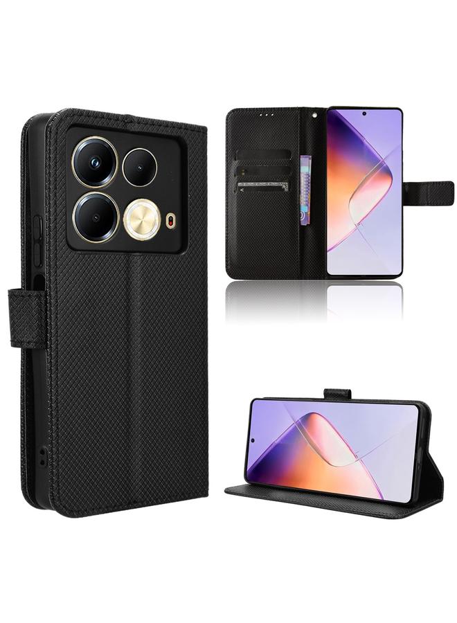 اس-توب جراب لهاتف Infinix Note 40 4G مصنوع من الجلد بتصميم ماسي - Image 1