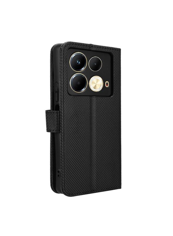 اس-توب جراب لهاتف Infinix Note 40 4G مصنوع من الجلد بتصميم ماسي - Image 3