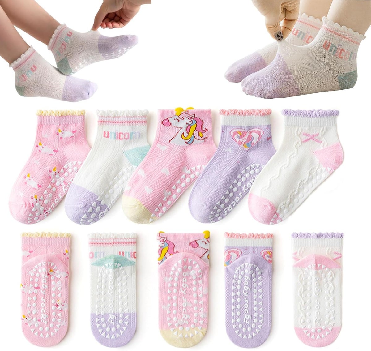 Generic Baby Non-Slip Warm Ankle Socks with Cute Cartoon Pattern ...