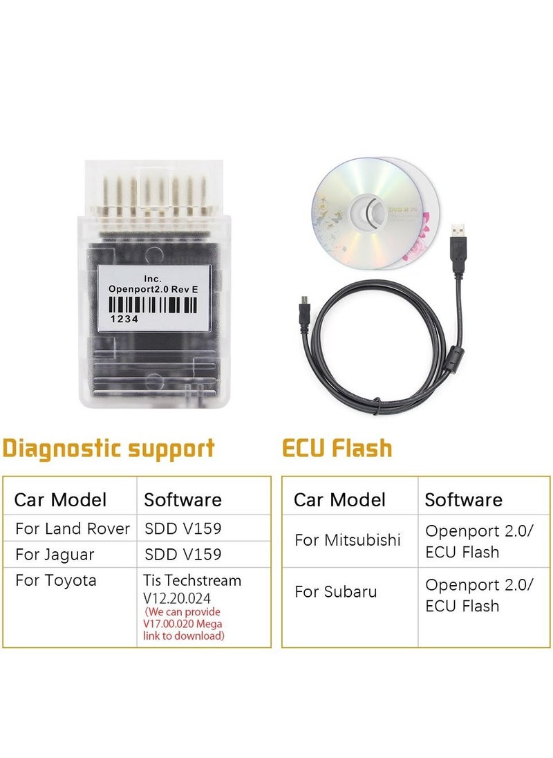Generic - Full Chip Openport 2.0 ECU FLASH open port 2 0 Auto Chip Tuning OBD 2 OBD2 Car Diagnostic Tool For Mercedes-Benz J2534 Scanner - Image 1