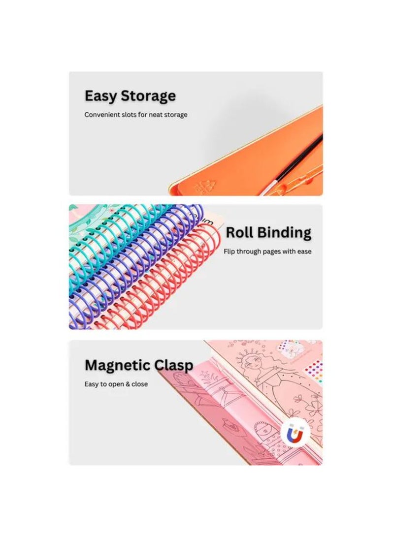 MiDeer Little Designer Make-Your-Own-Dress Kit – Princess Ball DIY Fashion Craft for Kids | Creative Dressmaking Set with Fabric, Stickers & Paint | Encourages Creativity & Fine Motor Skills | Ages 4+ - Image 2