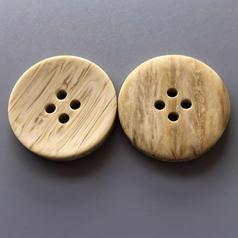 Light Color 2.5cm Resin Buttons 20pcs 4 Hole Round for Sewing Crafts - Image 5