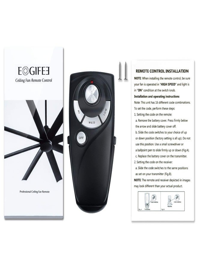Eogifee UC7083T Ceiling Fan Remote Control Replacement of Hampton Bay with Up and Down Light with Wall Mount Remote Control Only - Image 5