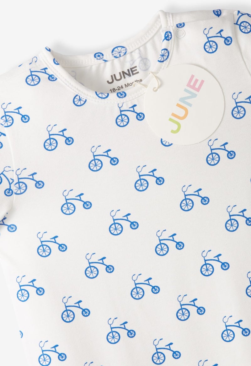 JUNE Baby Boy Patterned Short Rompers  - Image 3