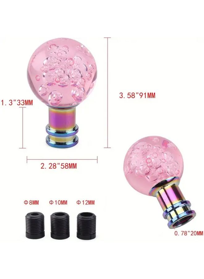 Fit Manual Automatic Transmission Gear Shift Knob Dark Blue Clear Bubble Design Smooth Spherical Top Compatible Manual Automatic Car Interior Upgrade Accessories Durable Acrylic Construction Glossy Finish Enhanced Aesthetics Grip - Image 2