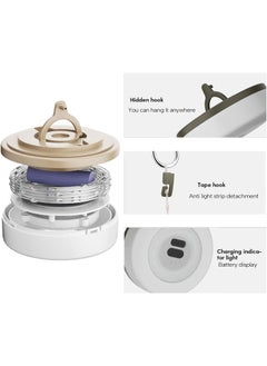 GRACIOUS MART GRACIOUS MART Camping Lights String USB Charging Outdoor String Light Multi Modes Flexible Portable Camping Lights for Camping Yard and Hiking Grey Without App  - Image 2