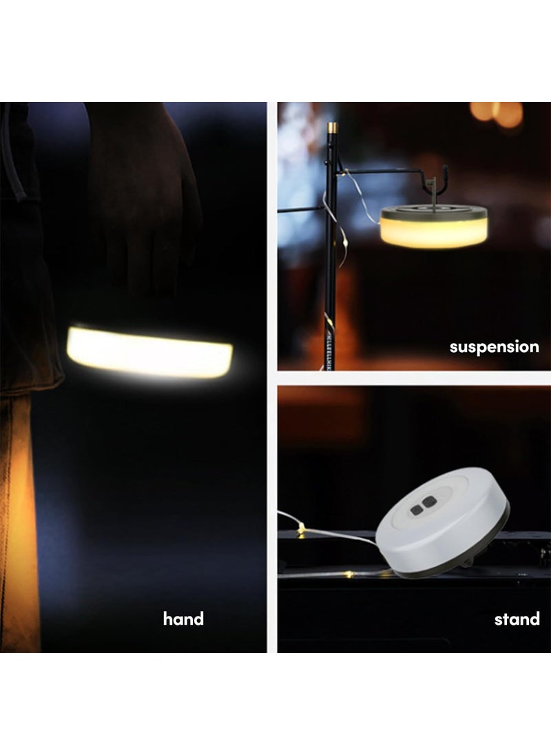 GRACIOUS MART - GRACIOUS MART Camping Lights String USB Charging Outdoor String Light Multi Modes Flexible Portable Camping Lights for Camping Yard and Hiking Grey Without App - Image 1