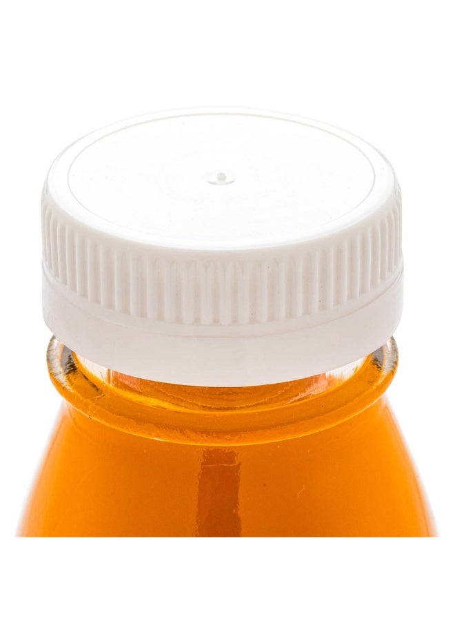 Restaurantware غطاء فقط: أغطية فرنسية ريفية بحجم 1.7 × 0.7 بوصة لزجاجات العصير سعة 12 أونصة، 10 أغطية مقاومة للتلاعب لزجاجات العصير - الزجاجات تباع بشكل منفصل، أغطية بلاستيكية بيضاء محكمة الإغلاق - Image 2