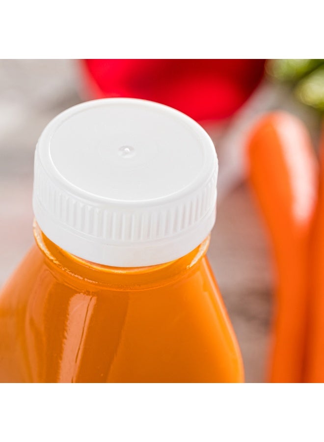 Restaurantware غطاء فقط: أغطية فرنسية ريفية بحجم 1.7 × 0.7 بوصة لزجاجات العصير سعة 12 أونصة، 10 أغطية مقاومة للتلاعب لزجاجات العصير - الزجاجات تباع بشكل منفصل، أغطية بلاستيكية بيضاء محكمة الإغلاق - Image 3