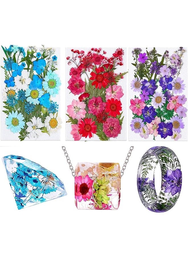 erorex Dried Pressed Flowers for Resin, 100Pcs Real Pressed Flowers Dry Leaves Bulk Natural Herbs Kit for Scrapbooking DIY Art Crafts, Epoxy Resin Jewelry Molds, Candle, Soap Making, Nails Décor  - Image 1