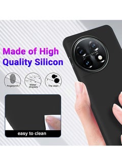 Wtech Liquid Silicone Ultra Thin Phone Case Cover For OnePlus 11 Black  - Image 4