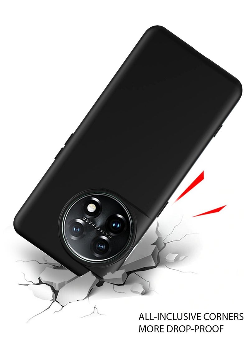 Wtech Liquid Silicone Ultra Thin Phone Case Cover For OnePlus 11 Black - Image 5