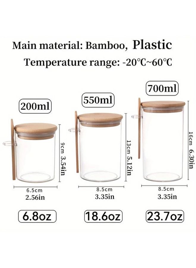 550ml Airtight Food Container With Lid Spoon Reusable Plastic Jar For Overnight Oats Salad - Image 4