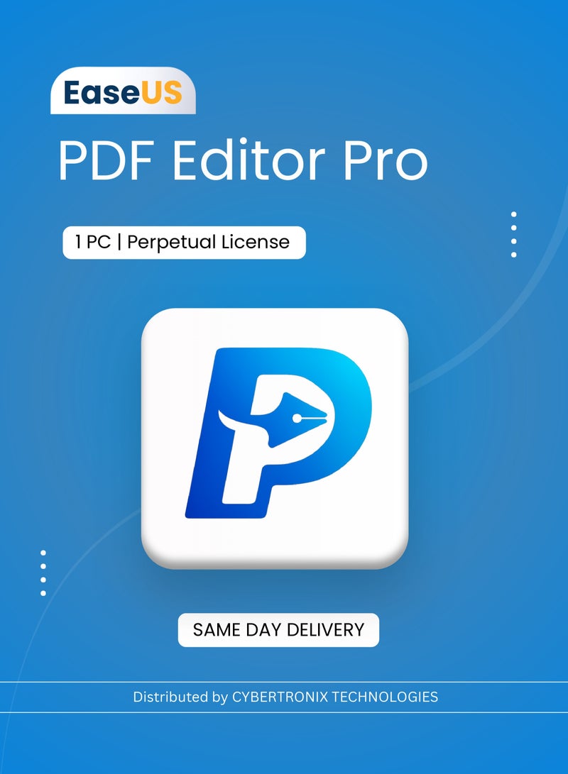 EaseUS PDF Editor Pro | 1 PC Perpetual License | Digital License | SAME DAY DELIVERY