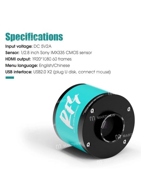 RF4 RF-2KC3 2K HD Output High-Resolution Adjustable Camera for Trinocular Stereo Microscope