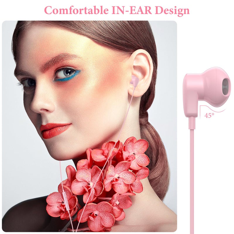 APETOO سماعات أذن APETOO USB C لجهاز iPhone 15 Plus 16 17 Pro Max و iPad Pro سماعات سلكية USB-C مع ميكروفون تحكم في الصوت HiFi ستيريو سماعات نوع C لجهاز Galaxy S25/S24/S23/S22 Ultra، Pixel 9 8 7 6، وردي - Image 4