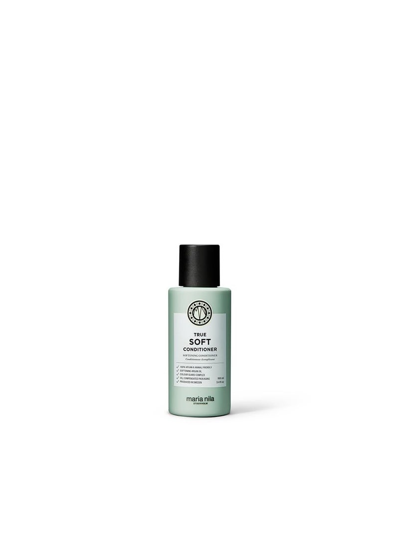 Maria Nila Maria Nila True Soft, Conditioner 3.4 Fl Oz, For Dry Hair, Argan Oil Remoisturises & Reduces Frizz, 100% Vegan & Sulfate/Paraben free 