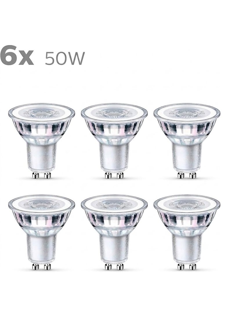 Lynacz Original مصابيح LED GU10، 4.6 واط (50 واط) - أبيض دافئ، عبوة من 6 - Image 1