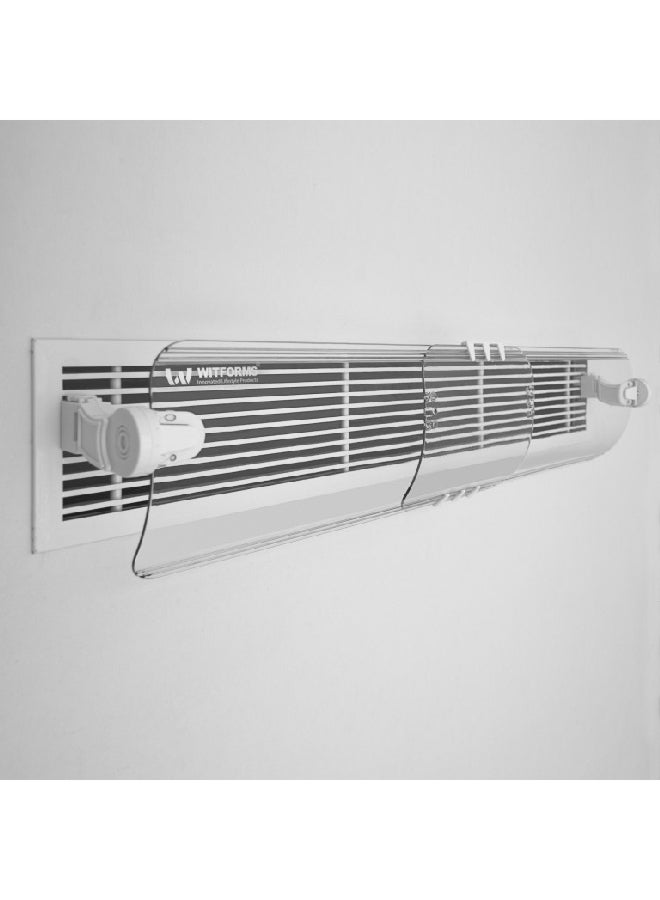 Witforms Multiple Installation Linear Curvy Wide Centralized AC Air Flow Deflector Clear 5 x 22 x 60 cm 4981 - Image 4