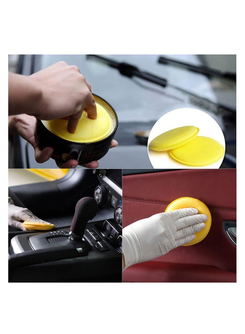 Generic Polishing Sponge Polishing Pad Polyurethane Wax Sponge Car Wax Sponges Wax Foam Applicator Pad Soft Sponge Cleaning Sponge Polishing Sponge Applicator Pads for Car Care Paint Rims  - Image 5