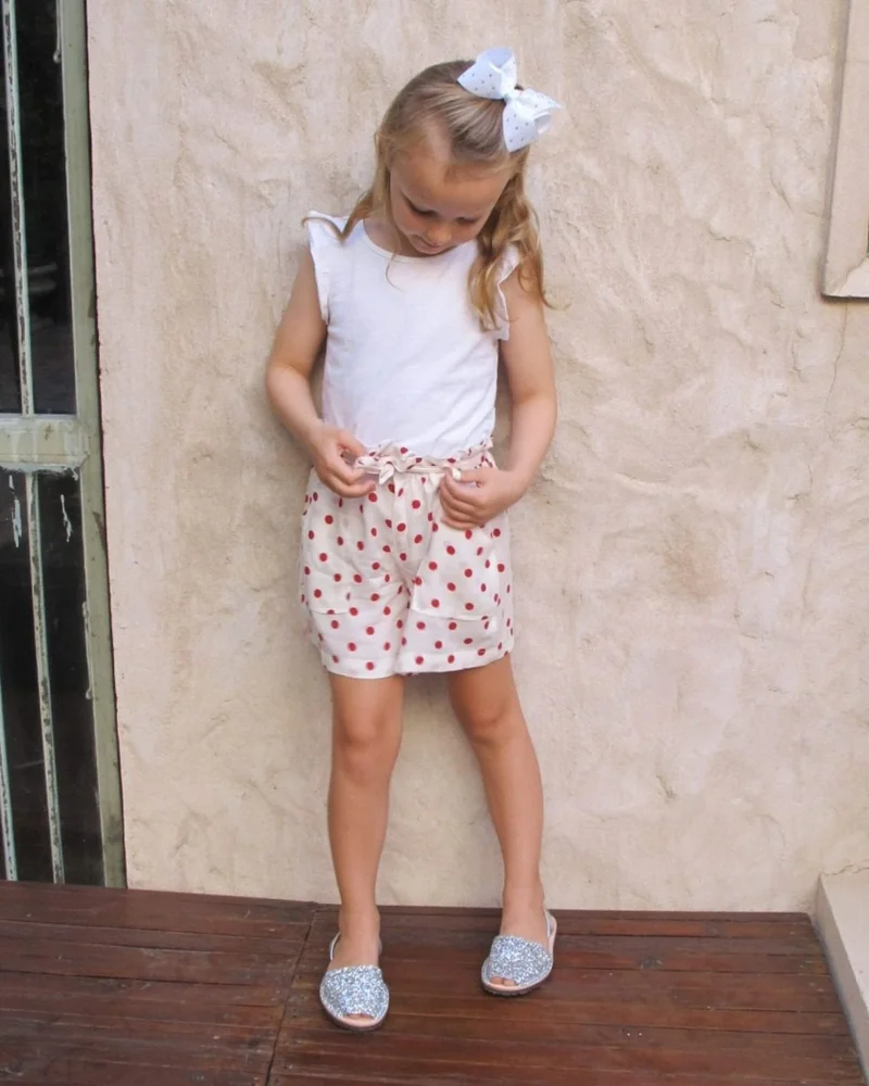 SHOEQ Silver Glitter Girls Classic Avarca for Women | Best Price UAE