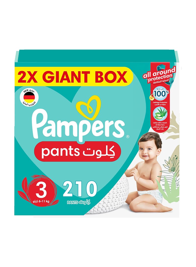 Pampers Baby Dry Pants Diapers With Aloe Vera Lotion 360 Fit And Up To 100% Leakproof Size 3 6-11Kg - Image 2